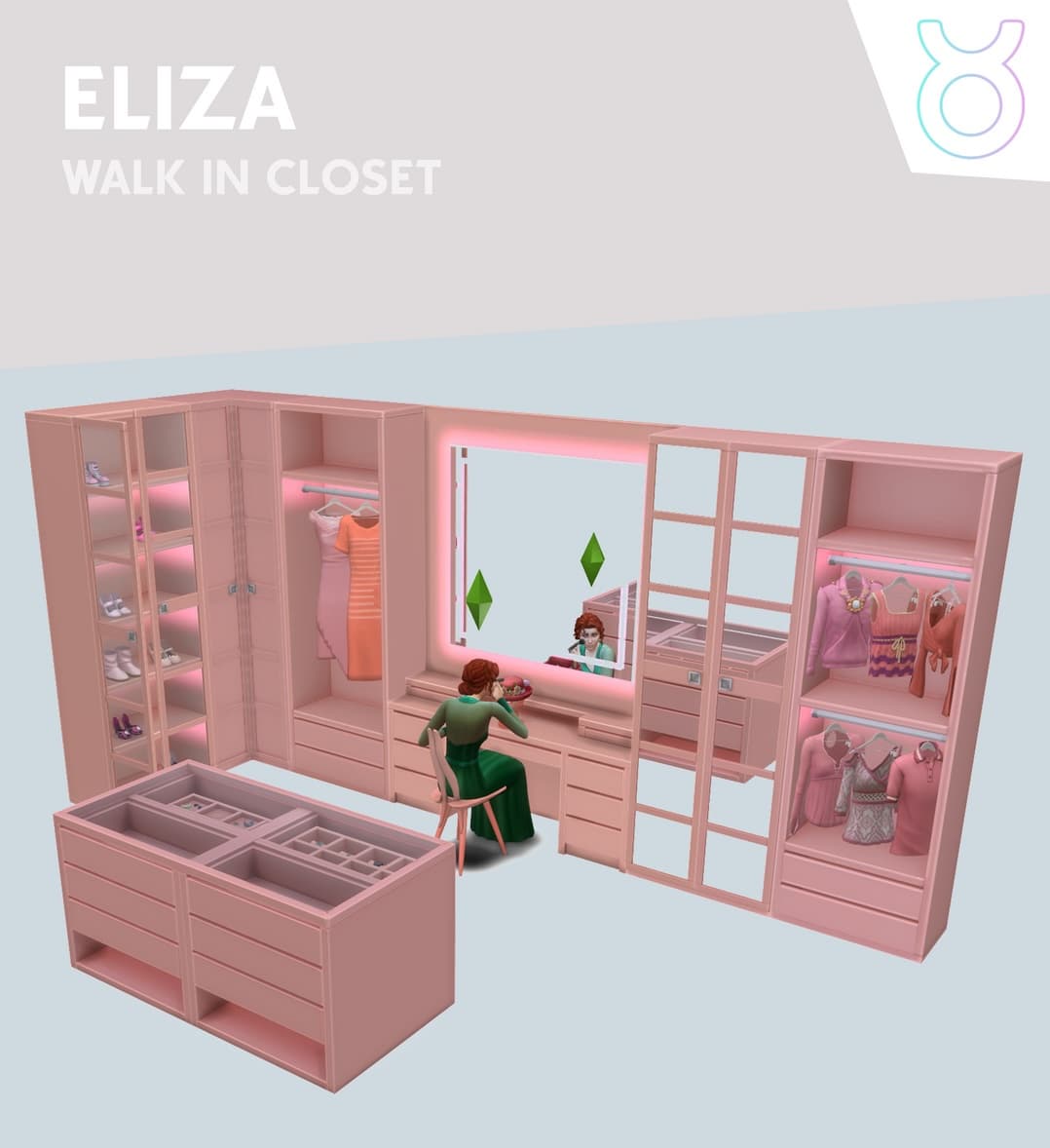 Скриншот мода Гардероб Eliza Walk In Closet